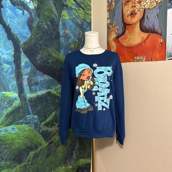 bratz yasmin winter graphic sweatshirt y2k fleece pullover - Picture 4 of 4